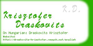 krisztofer draskovits business card